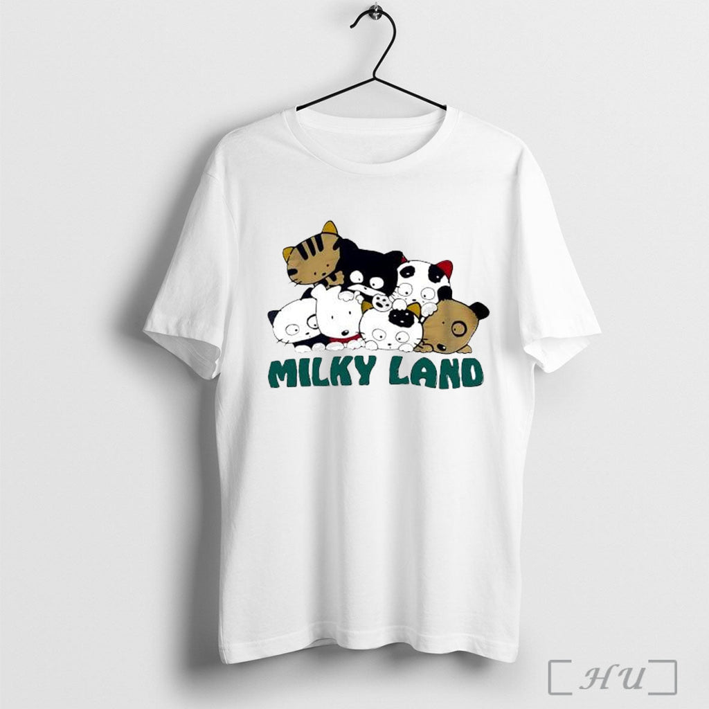 Officials Nice Milky Land Cat And Dog Group T Shirt Unisex T-shirt, Sweatshirt, Hoodie, Long Sleeve Tee - T-Shirt, Sweatshirt, Hoodie