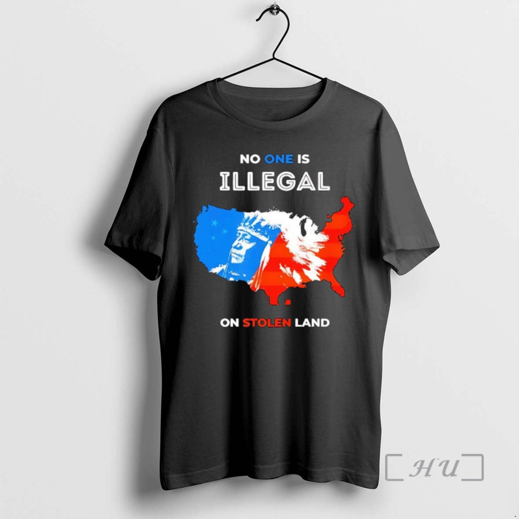 Officials No One Is Illegal Stolen Land American Flag T-Shirts, Hoodie, Sweatshirt - T-Shirt, Sweatshirt, Hoodie