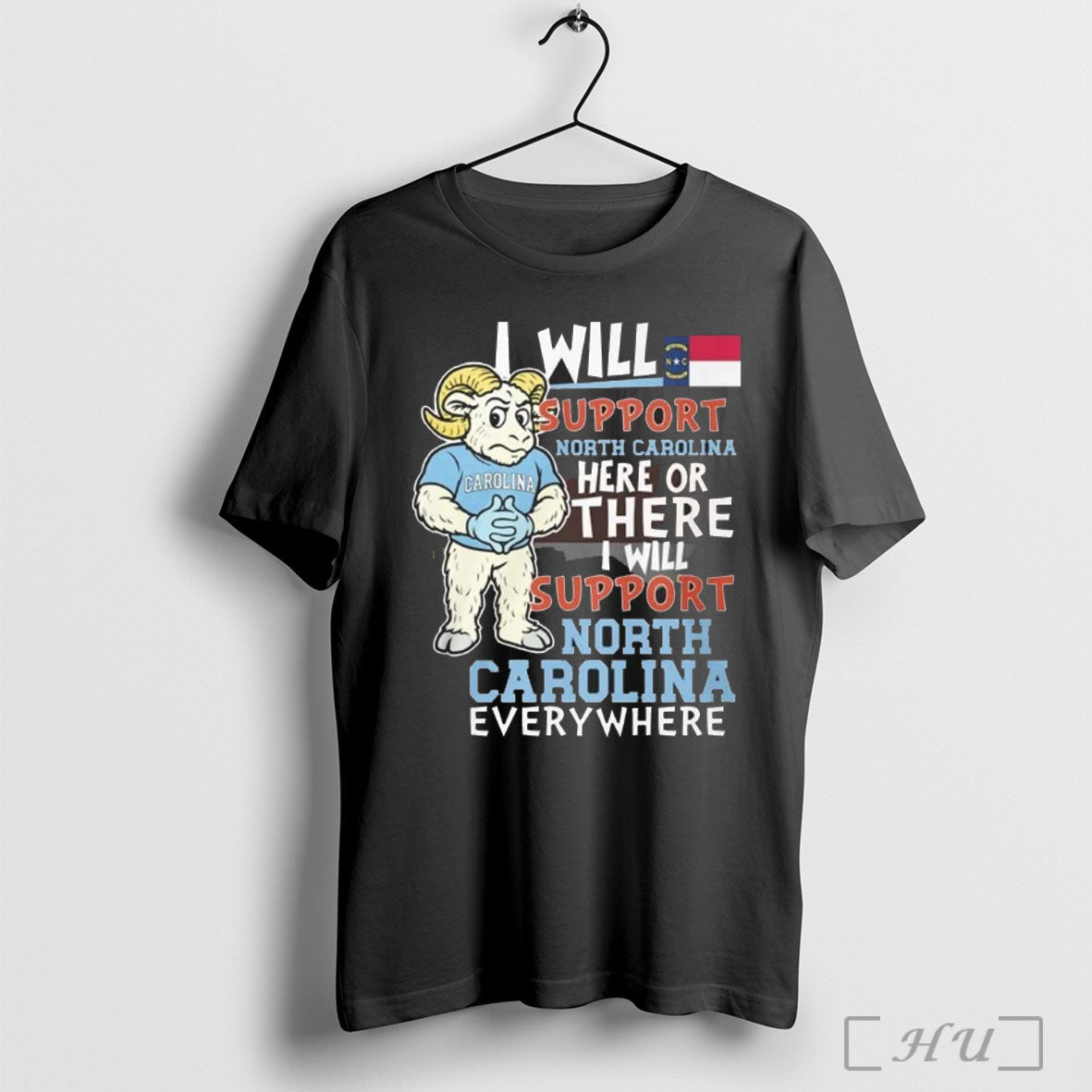 Officials North Carolina Tar Heels I Will Support North Carolina Mystic Here Or There Unisex T-shirt, Sweatshirt, Hoodie, Long Sleeve Tee - T-Shirt, Sweatshirt, Hoodie