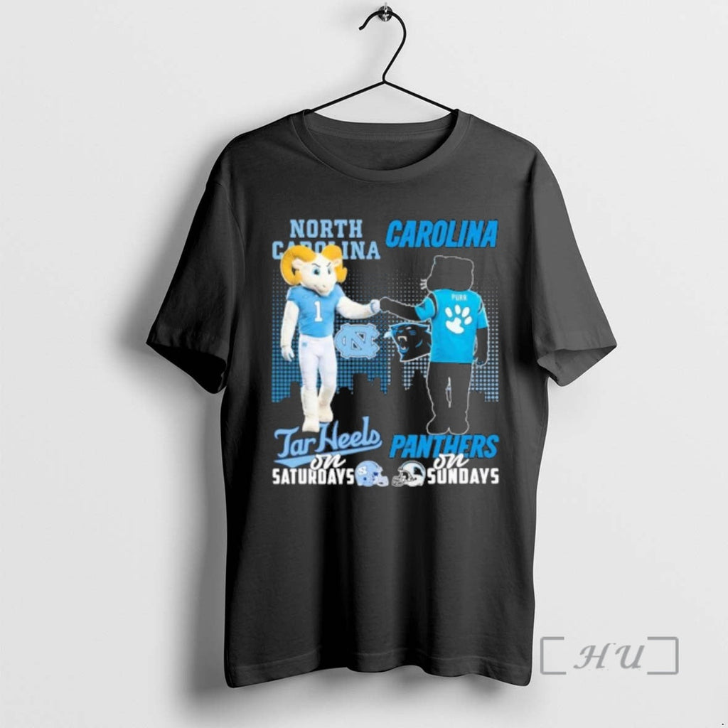 Officials North Carolina Tar Heels Vs Carolina Panthers Mascot Saturdays Sundays T-Shirts, Hoodie, Sweatshirt - T-Shirt, Sweatshirt, Hoodie