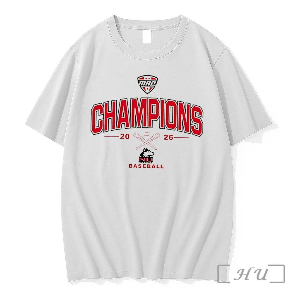 Officials Northern Illinois Huskies 2026 Mac Baseball Champions Tee Unisex T-shirt, Sweatshirt, Hoodie, Long Sleeve Tee - T-Shirt, Sweatshirt, Hoodie