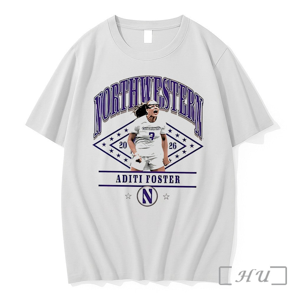 Officials Northwestern University Womens Lacrosse 2026 Aditi Foster Tee Unisex T-shirt, Sweatshirt, Hoodie, Long Sleeve Tee - T-Shirt, Sweatshirt, Hoodie