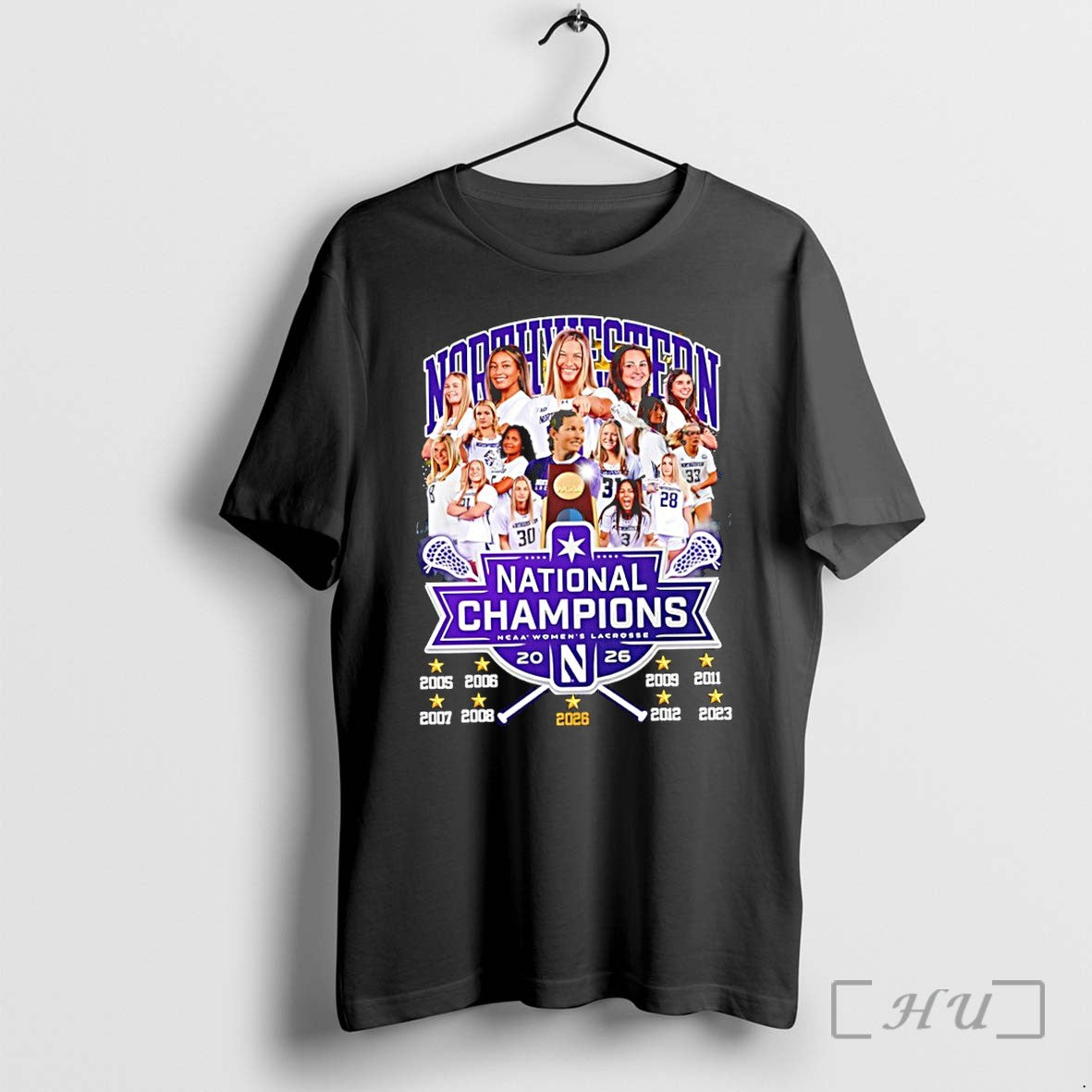Officials Northwestern Wildcats 2026 Ncaa Womens Lacrosse 8x National Champions Unisex T-shirt, Sweatshirt, Hoodie, Long Sleeve Tee - T-Shirt, Sweatshirt, Hoodie