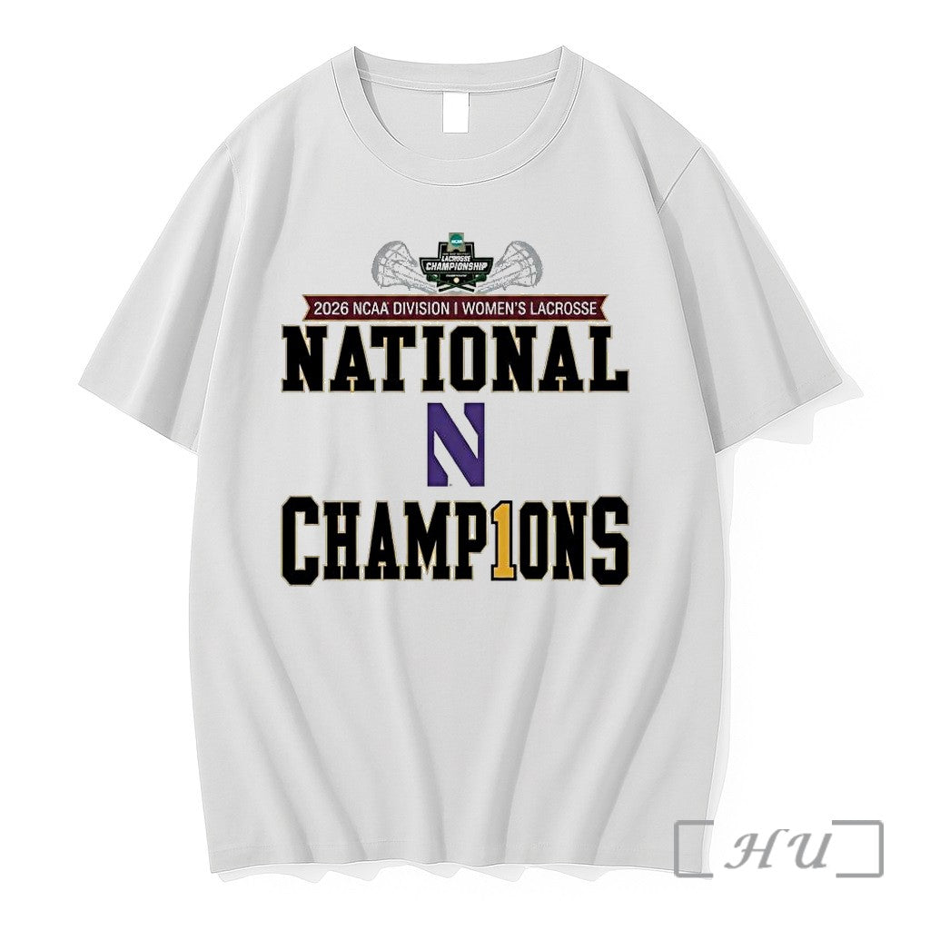 Officials Northwestern Wildcats 2026 Ncaa Womens Lacrosse National Champions 1 Unisex T-shirt, Sweatshirt, Hoodie, Long Sleeve Tee - T-Shirt, Sweatshirt, Hoodie