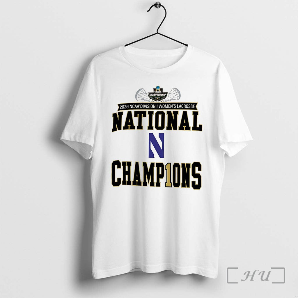 Officials Northwestern Wildcats 2026 Ncaa Womens Lacrosse National Champions Locker Room Tee Premium T Shirts - T-Shirt, Sweatshirt, Hoodie