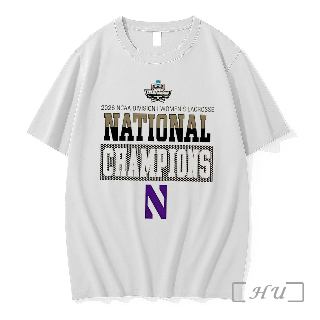 Officials Northwestern Wildcats 2026 Ncaa Womens Lacrosse National Champions Logo Tee Premium T Shirts Sweater - T-Shirt, Sweatshirt, Hoodie