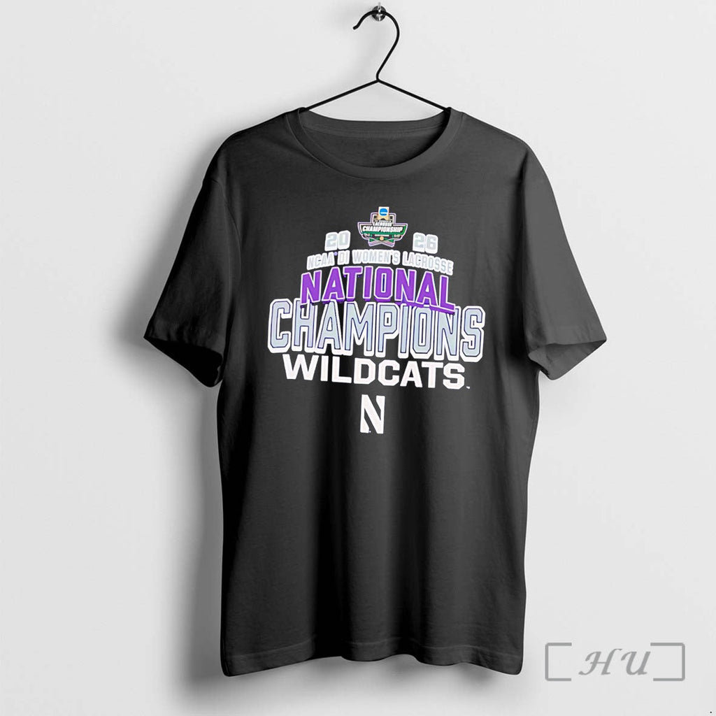 Officials Northwestern Wildcats 2026 Ncaa Womens Lacrosse National Champions Tee Unisex T-shirt, Sweatshirt, Hoodie, Long Sleeve Tee - T-Shirt, Sweatshirt, Hoodie