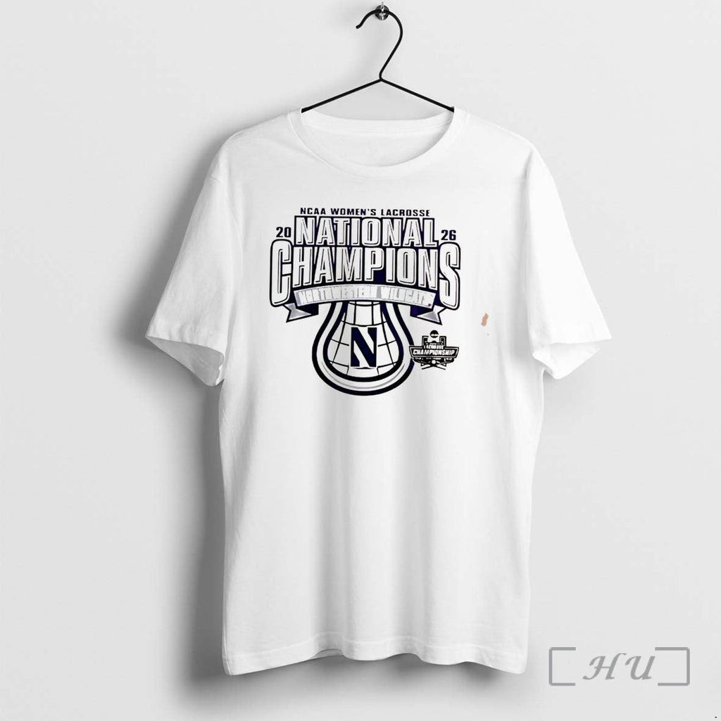 Officials Northwestern Wildcats Womens Lacrosse 2026 National Champions Tee Unisex T-shirt, Sweatshirt, Hoodie, Long Sleeve Tee - T-Shirt, Sweatshirt, Hoodie