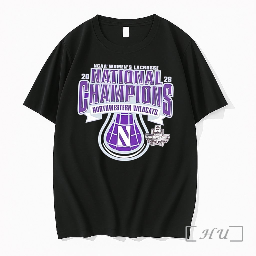 Officials Northwestern Womens Lacrosse 2026 National Champions Tee Unisex T-shirt, Sweatshirt, Hoodie, Long Sleeve Tee - T-Shirt, Sweatshirt, Hoodie