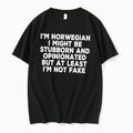 Officials Norwegian Stubborn Opinionated Not Fake Identity Pride Slogan Black Premium T Shirt - T-Shirt, Sweatshirt, Hoodie
