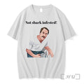 Officials Not Shark Infested Winking Man White Unisex T-shirt, Sweatshirt, Hoodie, Long Sleeve Tee - T-Shirt, Sweatshirt, Hoodie