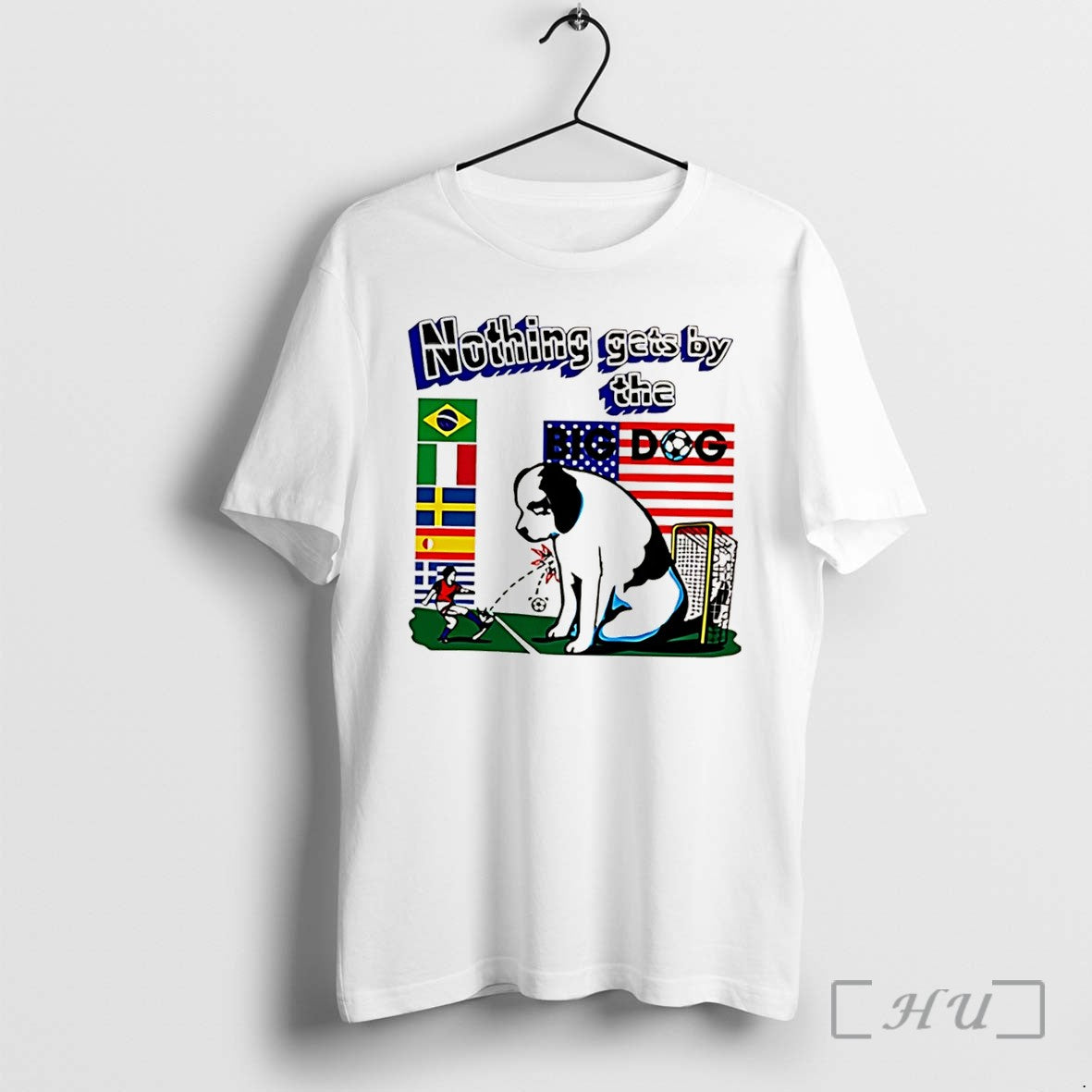 Officials Nothing Gets By The Big Dog World Cup Flags Tee Premium T Shirts Sweater Unisex T-shirt, Sweatshirt, Hoodie, Long Sleeve Tee - T-Shirt, Sweatshirt, Hoodie