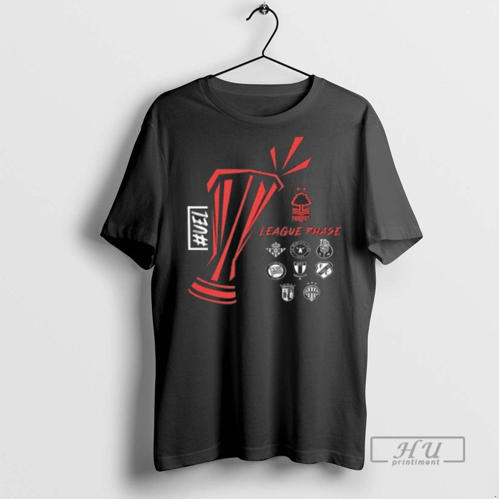 Officials Nottingham Forest Fc Uel 2526 League Phase T Shirt Unisex T-shirt, Sweatshirt, Hoodie, Long Sleeve Tee - T-Shirt, Sweatshirt, Hoodie