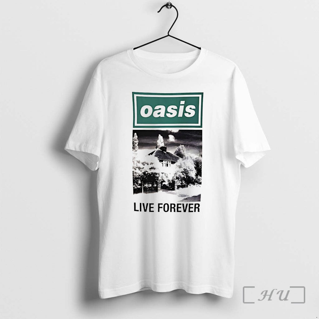 Officials Oasis Live Forever John Lennon House Unisex T-shirt, Sweatshirt, Hoodie, Long Sleeve Tee - T-Shirt, Sweatshirt, Hoodie