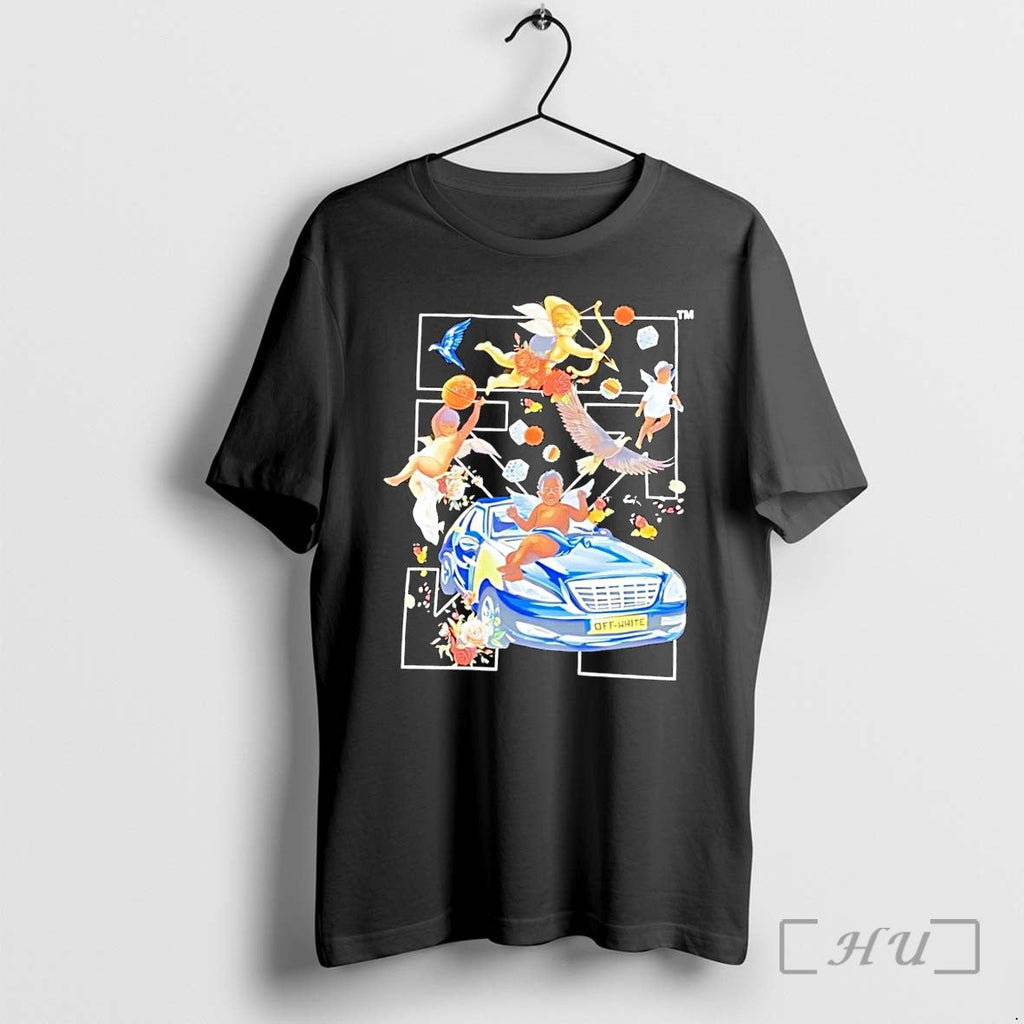 Officials Off White Cherubs Car Eagle Basketball Black Unisex T-shirt, Sweatshirt, Hoodie, Long Sleeve Tee - T-Shirt, Sweatshirt, Hoodie