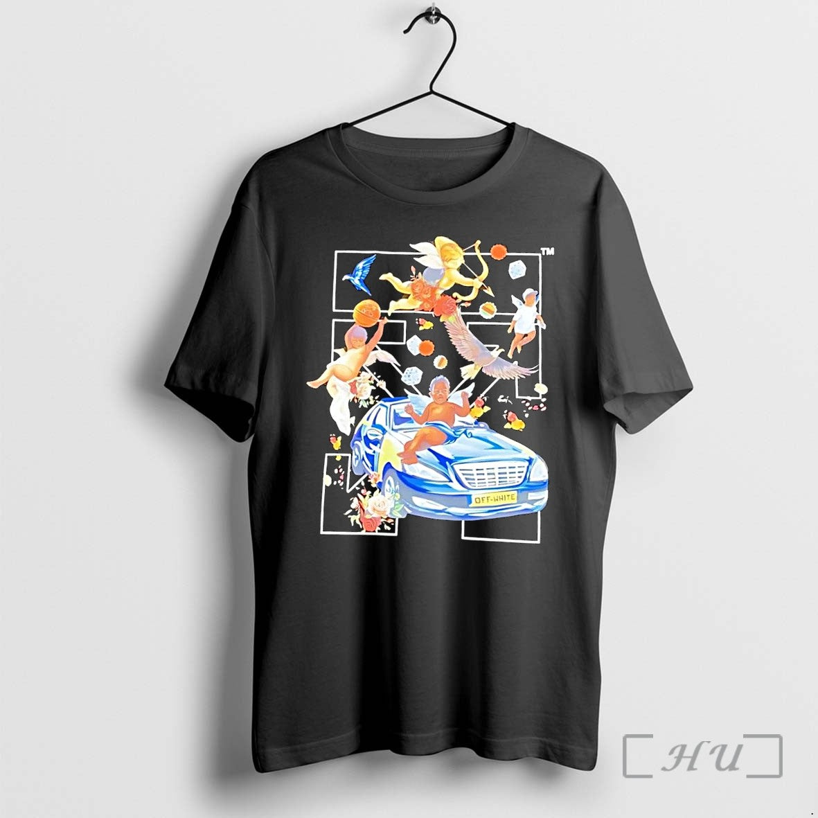 Officials Off White Cherubs Car Eagle Basketball Black Unisex T-shirt, Sweatshirt, Hoodie, Long Sleeve Tee - T-Shirt, Sweatshirt, Hoodie