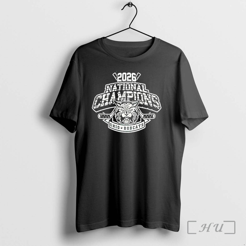 Officials Ohio Bobcat Hockey National Champions 2026 Unisex T-shirt, Sweatshirt, Hoodie, Long Sleeve Tee - T-Shirt, Sweatshirt, Hoodie
