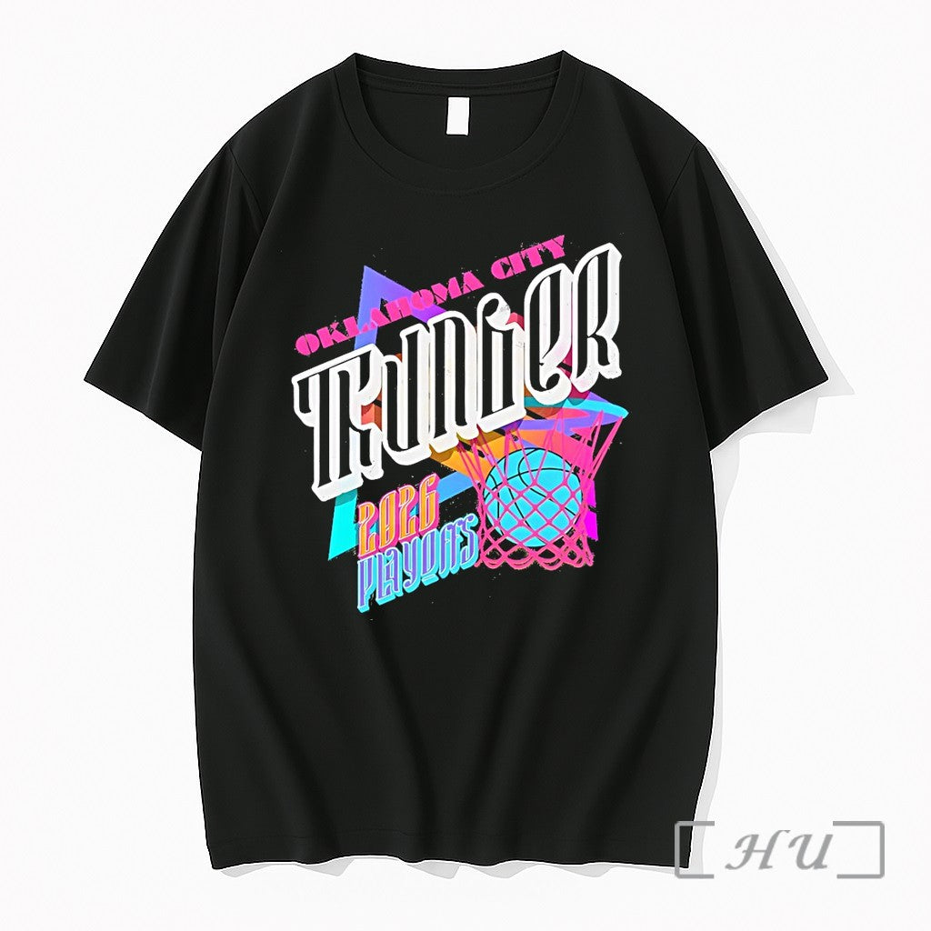 Officials Oklahoma City Thunder Basketball 2026 Playoffs Retro Unisex T-shirt, Sweatshirt, Hoodie, Long Sleeve Tee - T-Shirt, Sweatshirt, Hoodie