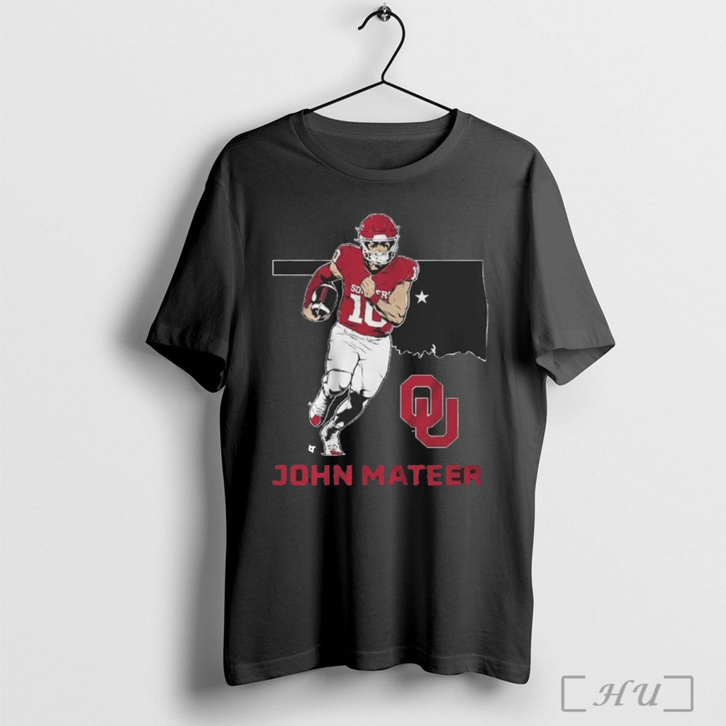 Officials Oklahoma Football John Mateer State Star T Shirt Unisex T-shirt, Sweatshirt, Hoodie, Long Sleeve Tee - T-Shirt, Sweatshirt, Hoodie