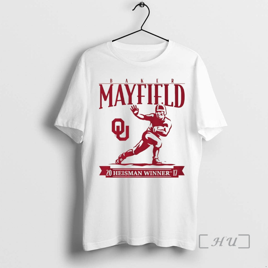 Officials Oklahoma Sooners Football Baker Mayfield Heisman Winner Trophy 2017 Circle T-Shirts, Hoodie, Sweatshirt - T-Shirt, Sweatshirt, Hoodie
