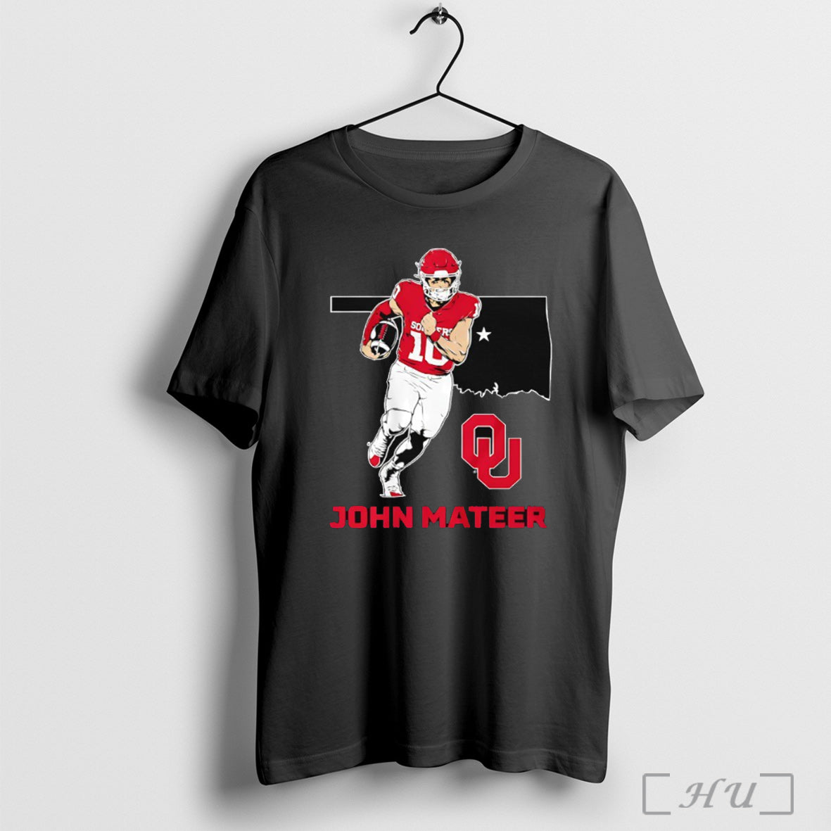 Officials Oklahoma Sooners Football John Mateer State Star T Shirt Unisex T-shirt, Sweatshirt, Hoodie, Long Sleeve Tee - T-Shirt, Sweatshirt, Hoodie