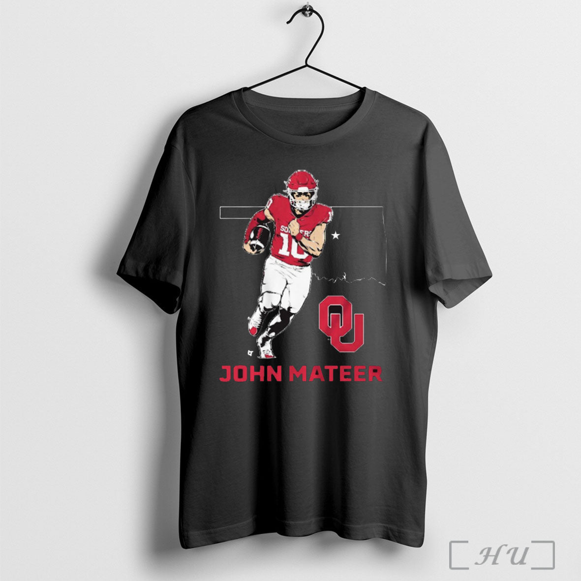 Officials Oklahoma Sooners Football Ncaa John Mateer State Star T Shirt Unisex T-shirt, Sweatshirt, Hoodie, Long Sleeve Tee - T-Shirt, Sweatshirt, Hoodie