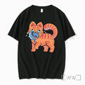 Officials Orange Tabby Cat With Sparkles Holding Blue Alien Creature Unisex T-shirt, Sweatshirt, Hoodie, Long Sleeve Tee - T-Shirt, Sweatshirt, Hoodie