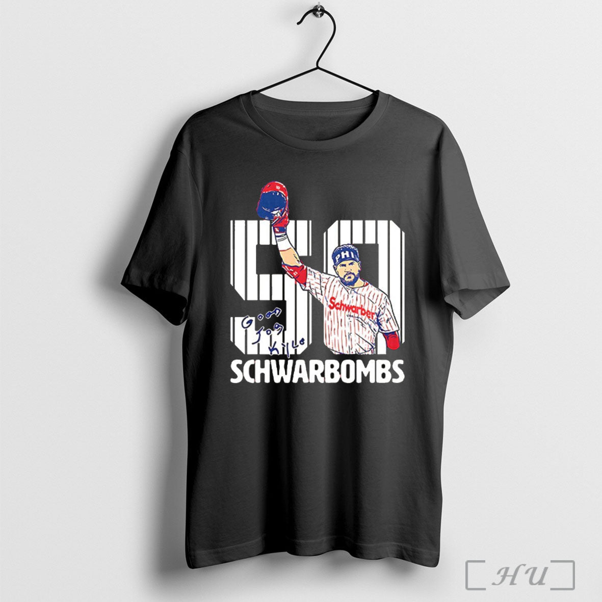 Officials Philadelphia Phillies Mlb Kyle Schwarber 50 Schwarbombs T Shirt Unisex T-shirt, Sweatshirt, Hoodie, Long Sleeve Tee - T-Shirt, Sweatshirt, Hoodie