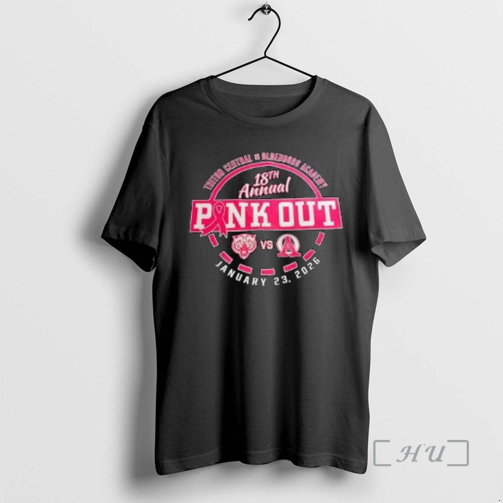 Officials Pink Out Triton Central Vs Oldenburg Academy 18th Annual 2026 Circle Black T-Shirts, Hoodie, Sweatshirt - T-Shirt, Sweatshirt, Hoodie