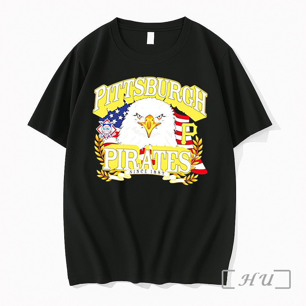 Officials Pittsburgh Pirates Americana Eagle Celebrating Americas 250th Tee Unisex T-shirt, Sweatshirt, Hoodie, Long Sleeve Tee - T-Shirt, Sweatshirt, Hoodie
