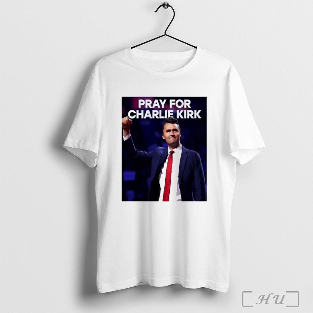 Officials Pray For Charlie Kirk Photo T Shirt Unisex T-shirt, Sweatshirt, Hoodie, Long Sleeve Tee - T-Shirt, Sweatshirt, Hoodie