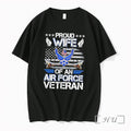 Officials Proud Wife Of An Air Force Veteran Flag Tee Unisex T-shirt, Sweatshirt, Hoodie, Long Sleeve Tee - T-Shirt, Sweatshirt, Hoodie