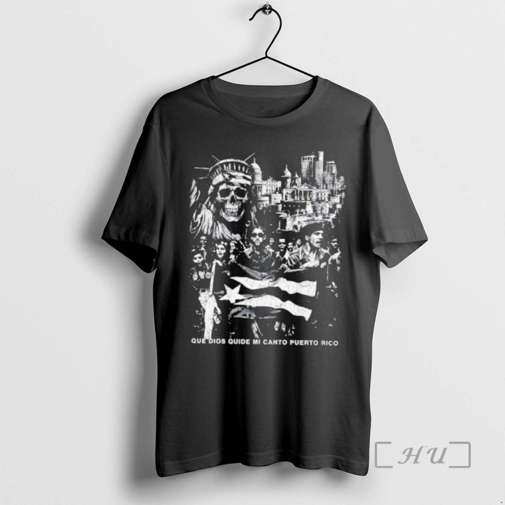 Officials Que Dios Cuide Mi Canto Puerto Rico Skull Statue T-Shirts, Hoodie, Sweatshirt - T-Shirt, Sweatshirt, Hoodie