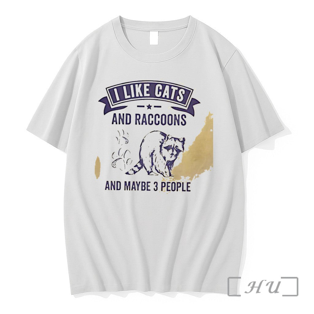 Officials Raccoon I Like Cats And Raccoons And Maybe 3 People Premium T Shirts Sweater Unisex T-shirt, Sweatshirt, Hoodie, Long Sleeve Tee - T-Shirt, Sweatshirt, Hoodie