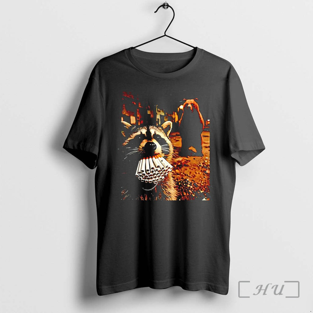 Officials Raccoon With Cigarettes And Bear Premium T Shirts Sweater Hoodie Jpg Unisex T-shirt, Sweatshirt, Hoodie, Long Sleeve Tee - T-Shirt, Sweatshirt, Hoodie