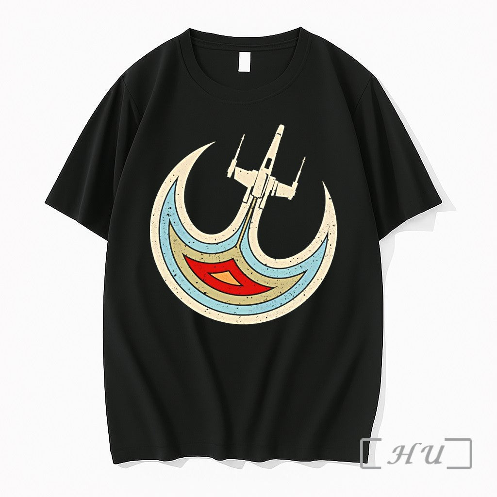 Officials Rebel Alliance Emblem And An X Wing Rebel Retro Unisex T-shirt, Sweatshirt, Hoodie, Long Sleeve Tee - T-Shirt, Sweatshirt, Hoodie