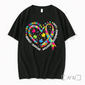Officials Respect Support Autism Awareness Heart Unisex T-shirt, Sweatshirt, Hoodie, Long Sleeve Tee - T-Shirt, Sweatshirt, Hoodie