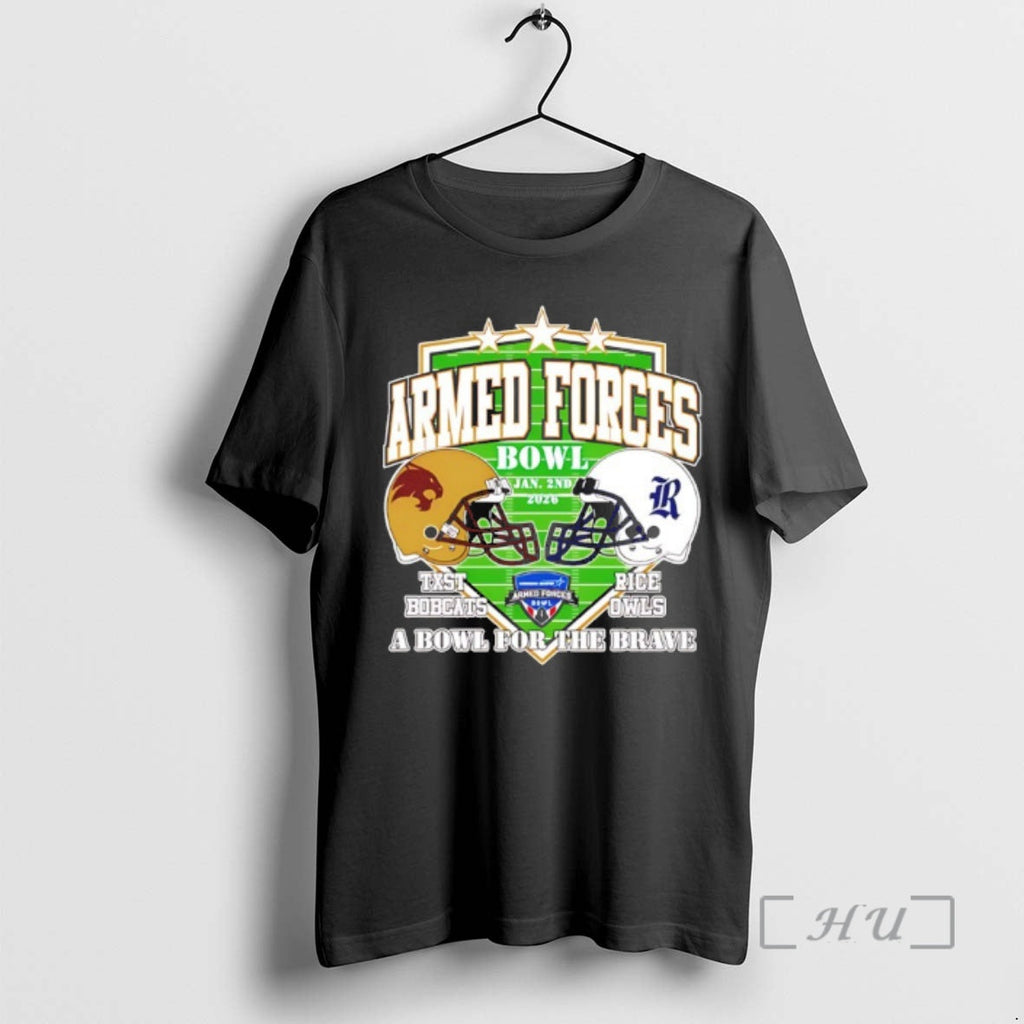 Officials Rice Owls Vs Texas State Bobcats Armed Forces Texas State Bowl T-Shirts, Hoodie, Sweatshirt - T-Shirt, Sweatshirt, Hoodie
