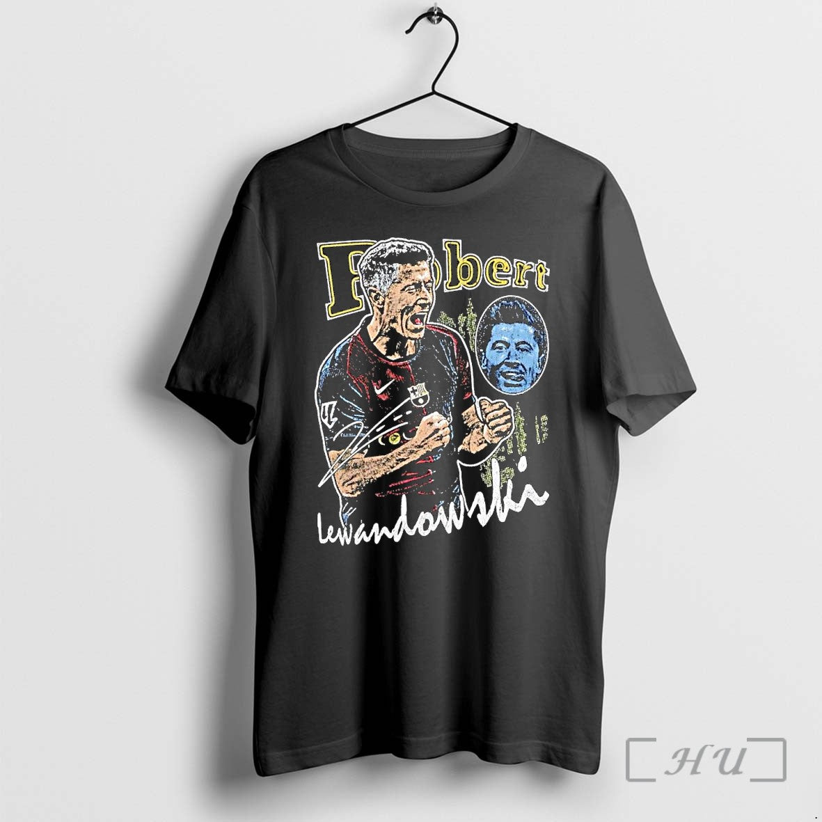 Officials Robert Lewandowski Fc Barcelona La Liga Champions 2026 90s Graphic Premium T Shirts Sweater - T-Shirt, Sweatshirt, Hoodie