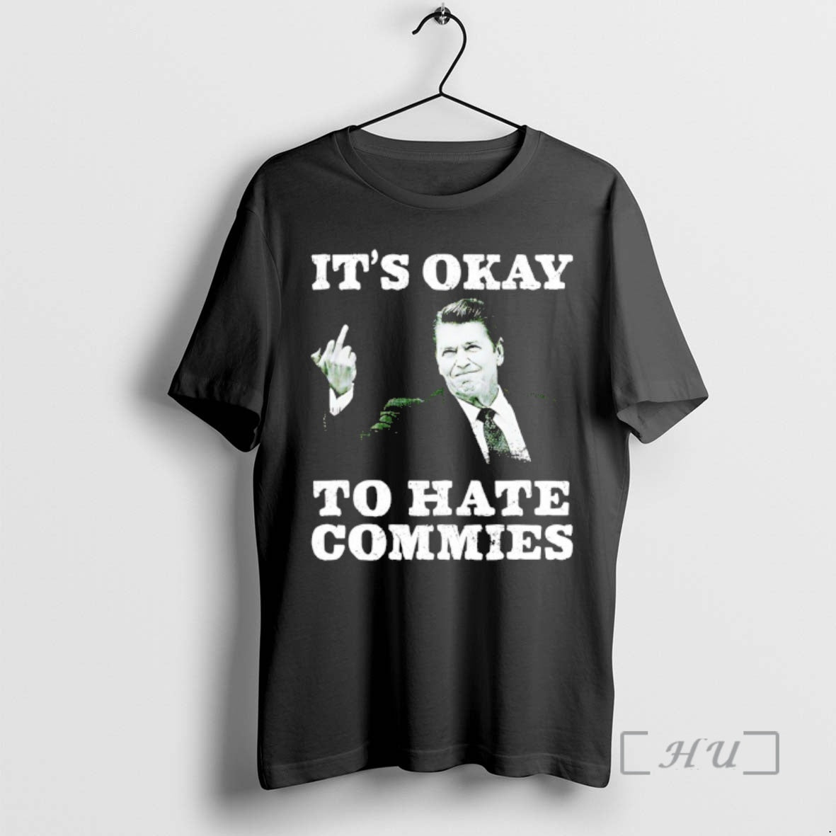 Officials Ronald Reagan Middle Finger Okay Hate Commies T-Shirts, Hoodie, Sweatshirt - T-Shirt, Sweatshirt, Hoodie