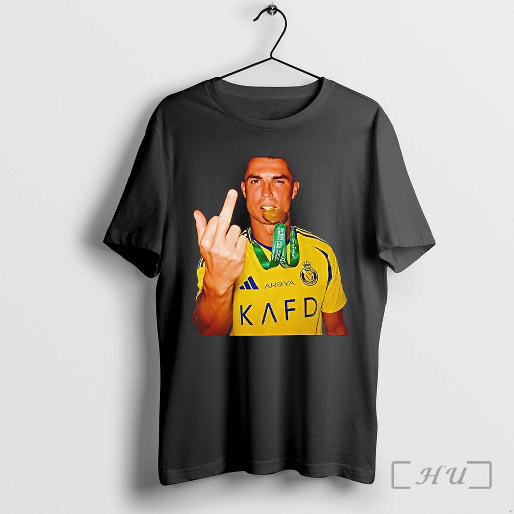 Officials Ronaldo Al Nassr 2025 26 Saudi Pro League Champions Middle Finger Premium T Shirts - T-Shirt, Sweatshirt, Hoodie