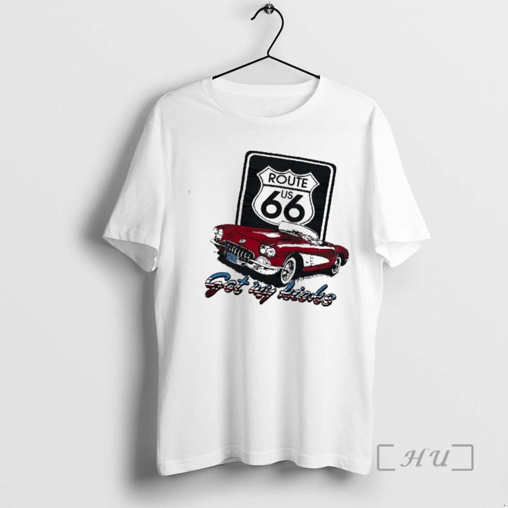 Officials Route Us 66 Classic Red Corvette Got My Kicks Car T-Shirts, Hoodie, Sweatshirt - T-Shirt, Sweatshirt, Hoodie