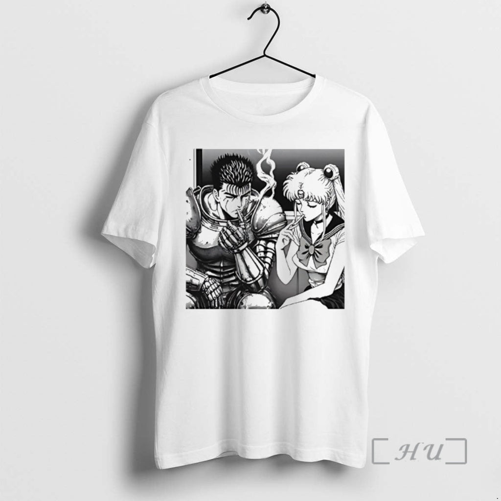 Officials Sailor Moon X Berserk Smoking Anime T-Shirts, Hoodie, Sweatshirt - T-Shirt, Sweatshirt, Hoodie