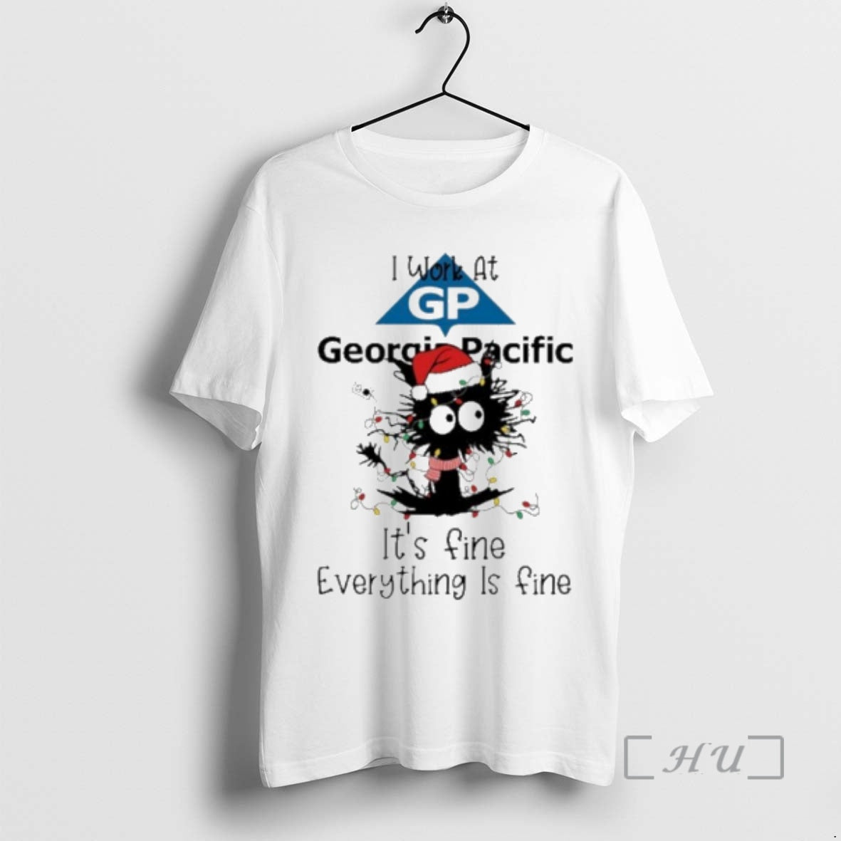 Officials Santa Light Cat I Work Georgia Pacific Fine Everything Is Fine T-Shirts, Hoodie, Sweatshirt - T-Shirt, Sweatshirt, Hoodie