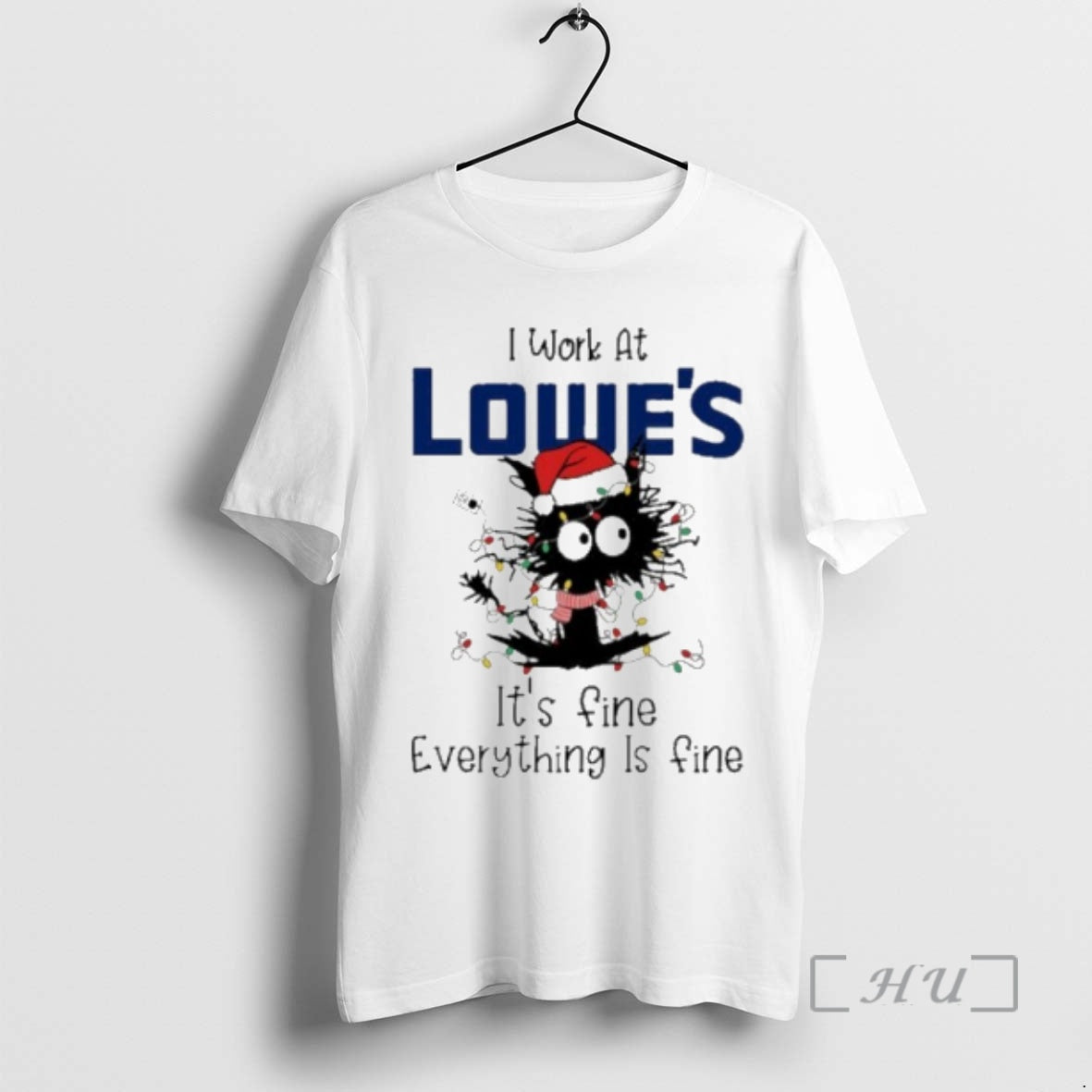 Officials Santa Light Cat I Work Lowes Fine Everything Is Fine T-Shirts, Hoodie, Sweatshirt - T-Shirt, Sweatshirt, Hoodie
