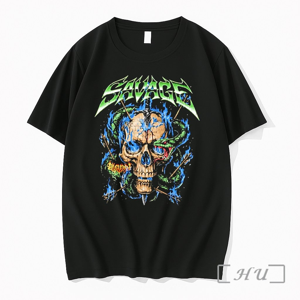 Officials Savage Skull Snake Blue Flames Arrows Black Unisex T-shirt, Sweatshirt, Hoodie, Long Sleeve Tee - T-Shirt, Sweatshirt, Hoodie