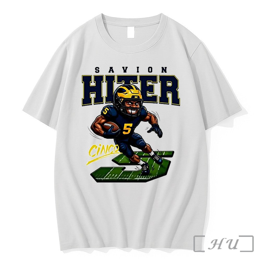 Officials Savion Hitter Cinco Number 5 Michigan Wolverines Ncaa Football Unisex T-shirt, Sweatshirt, Hoodie, Long Sleeve Tee - T-Shirt, Sweatshirt, Hoodie
