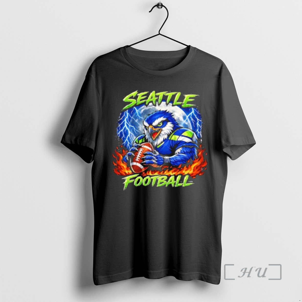 Officials Seattle Football Fierce Eagle Full Moon Lightning Fire T-Shirts, Hoodie, Sweatshirt - T-Shirt, Sweatshirt, Hoodie