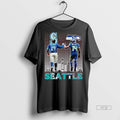Officials Seattle Sports Stars Cal Raleigh And Dk Metcalf Skyline Shirt Sweater Unisex T-shirt, Sweatshirt, Hoodie, Long Sleeve Tee - T-Shirt, Sweatshirt, Hoodie