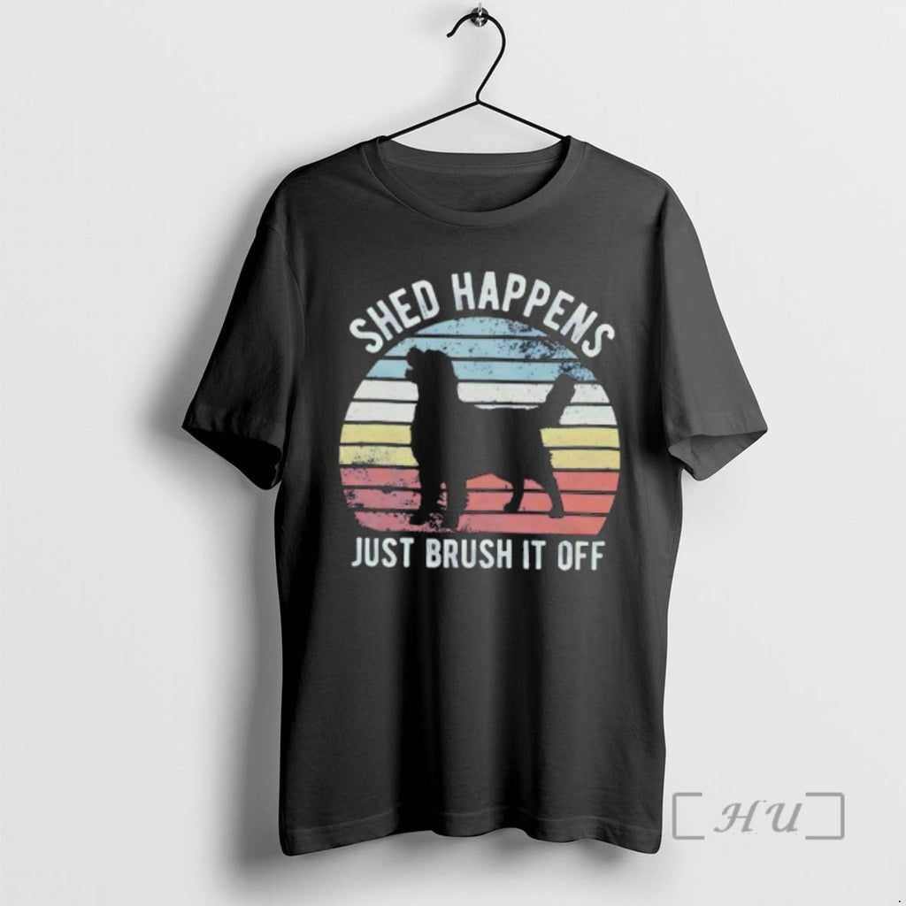 Officials Shed Happens Just Brush Off Golden Retriever Silhouette T-Shirts, Hoodie, Sweatshirt - T-Shirt, Sweatshirt, Hoodie
